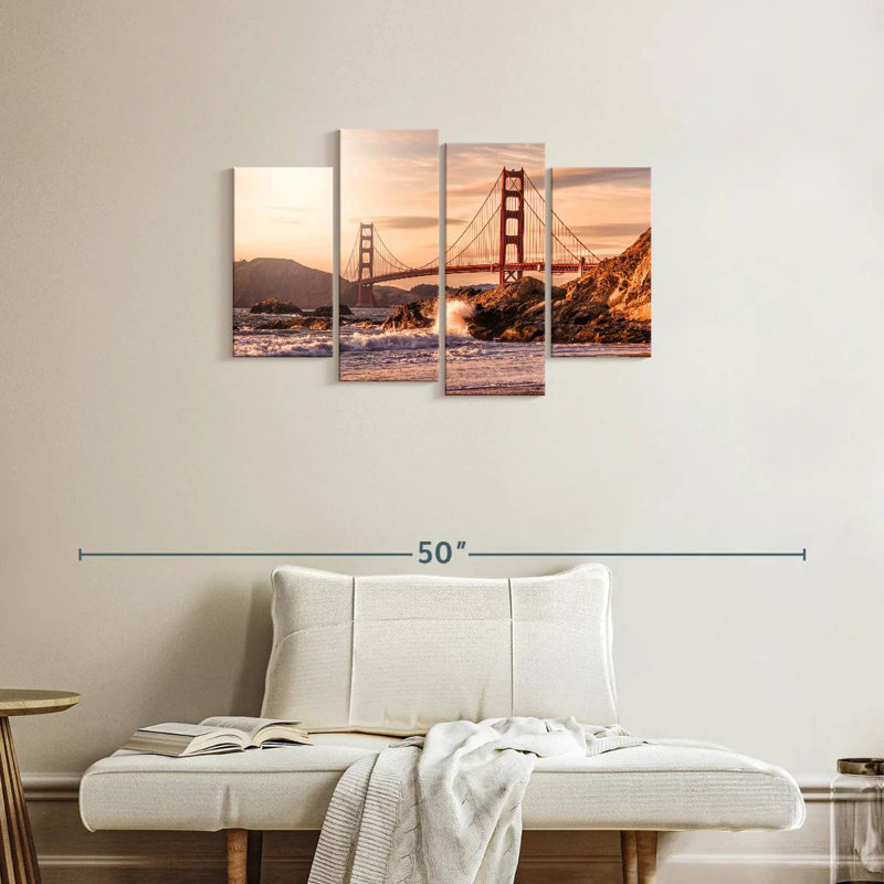 Lilie Sunlit Golden Gate Bridge, H 22 po x l 36 po