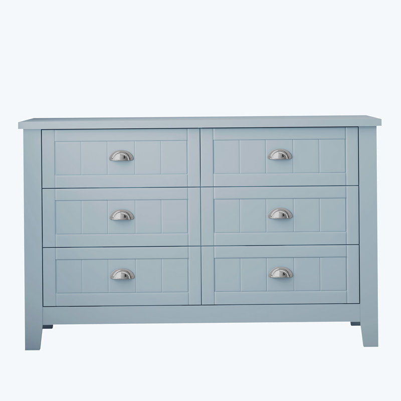 Commode 6 tiroirs Nobuyoshi, Bleu clair