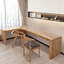 Bureau en bois massif en L Burlywood-1714551667-1714551663