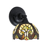 Wall Sconce Shown With 7" Cypress Art Glass