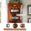 Vitrines en bois massif brun noisette
