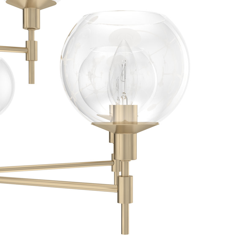 Lustre linéaire moderne Spoutnik à 2 niveaux 9 lumières Xidane