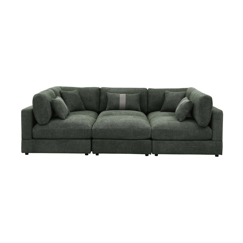 Luxecloud Modular Sectional, Green