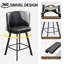 Tabouret de bar pivotant en cuir avec dossier haut (ensemble de 2)-1062960132-1062960128-1062417566