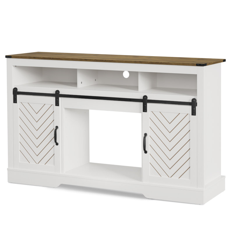 Unfinished Entertainment Center for TVs up to 70" with Fireplace Included