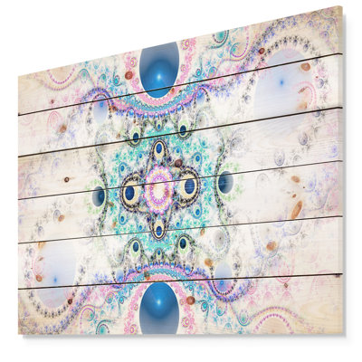 « énigmatiquest blue fractal pattern », impression