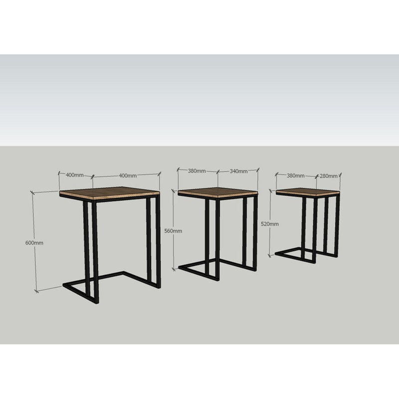 Tables de bout Willard, Noir