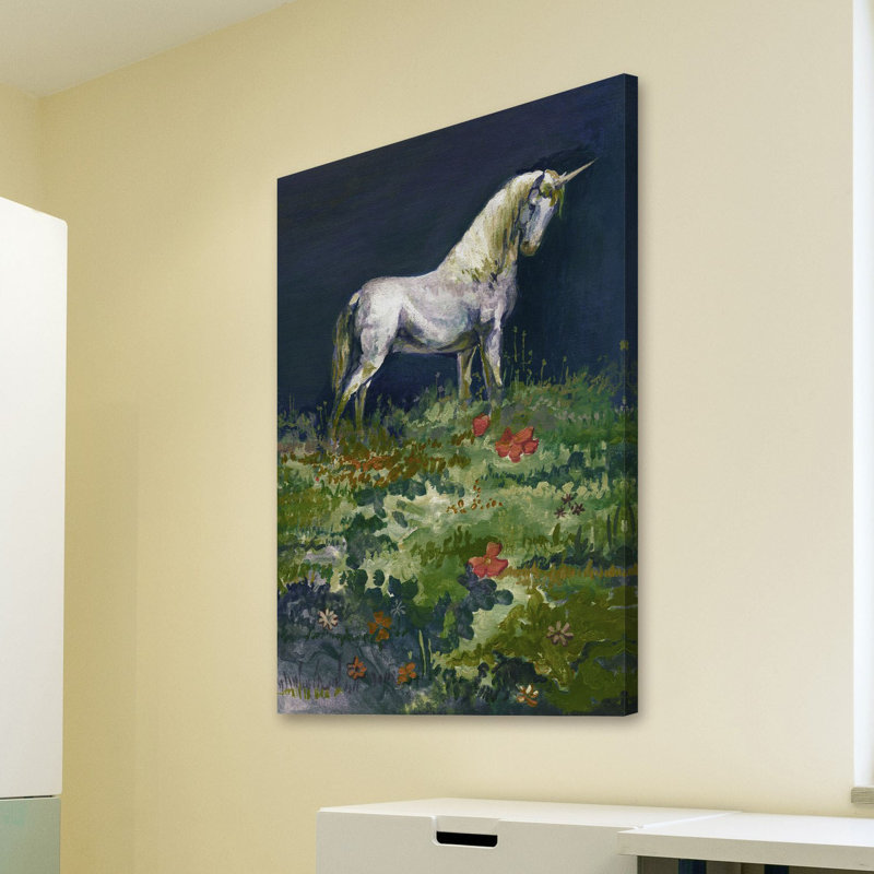 «Unicorn Garden», reproduction sur toile tendue, H 12 po x l 8 po