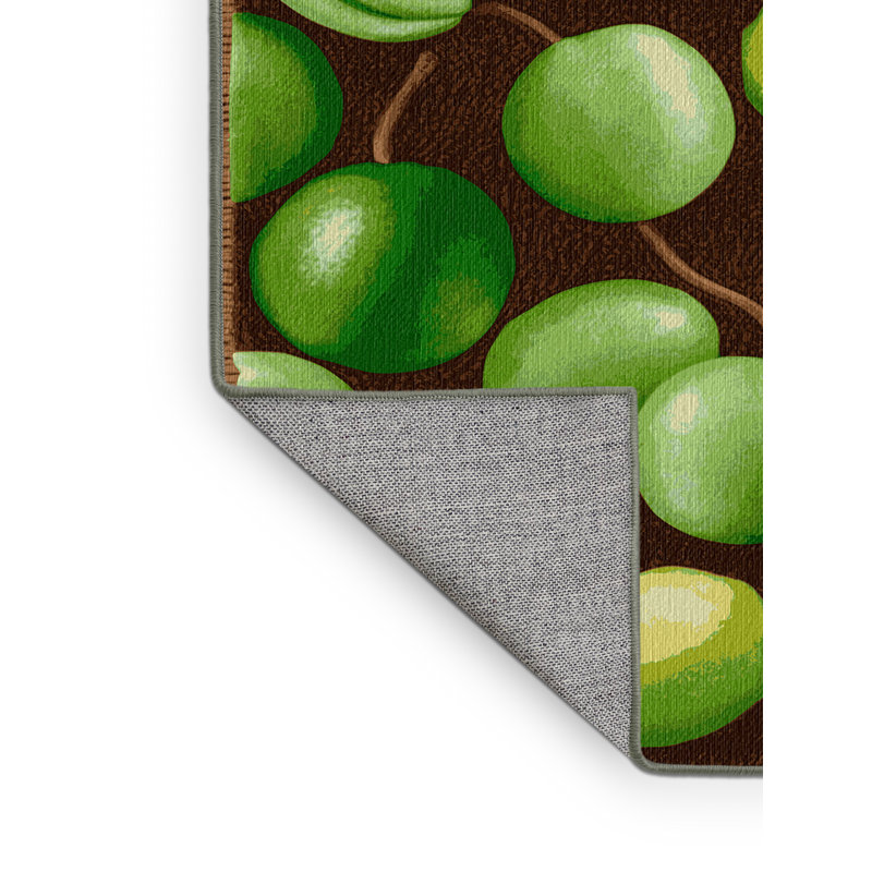  Tapis lavable avec fruits Mamoncillo, Rectangulaire 2 pi x 3 pi