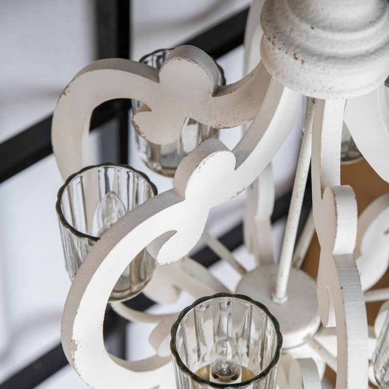 Luminaire suspendu avec chaîne réglable, Crème, crème