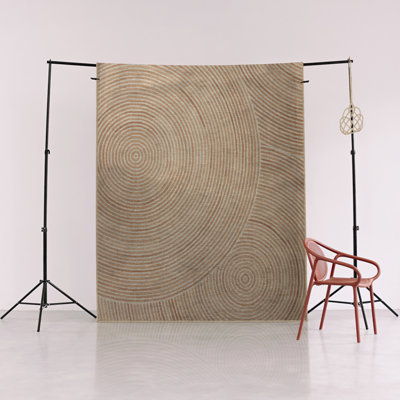 Tapis décoratif moderne à motif géométrique abstrait à motif géométrique beige