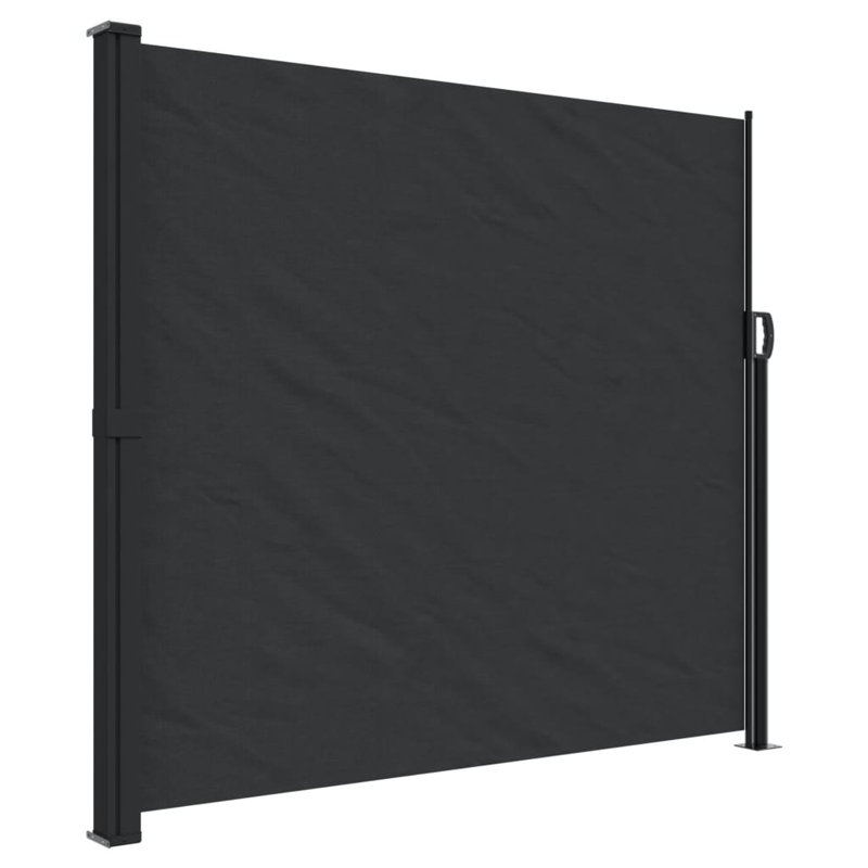 Retractable Side Awning, 180cm H x 600cm W, Black