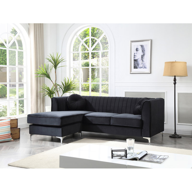 Canapé-fauteuil Delray G793B-SC (3 boîtes), Noir