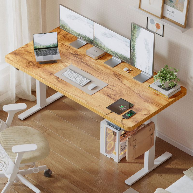 Bureau pour travailler debout 63 po, L 63 po x P 31 po, Black/Black
