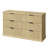 6-drawer Double Dresser For Bedroom, 54.2" Wide Chest Of Drawers With Fluted Panels, Transitional Storage Dresser-1899622330