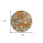 Tapis extérieur rond lavable abstrait cuivré et orange 8 pi