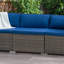 Chaise de terrasse en osier avec coussins Abernon-622688980