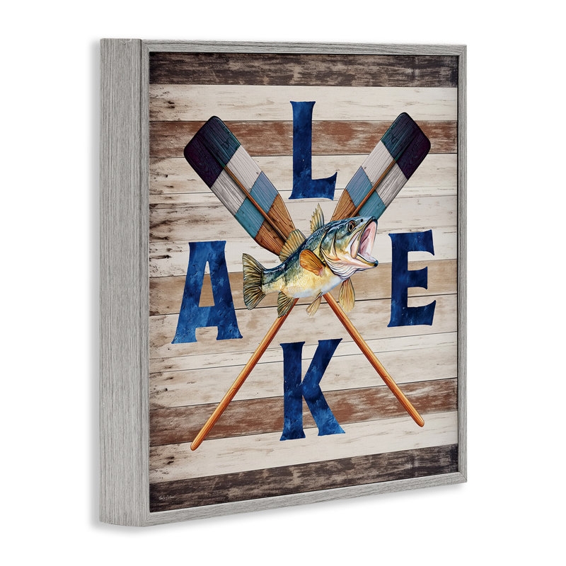 «Rustic Lake Boat Oars», estampe numérique, conception par Nicole DeCamp, Estampe numérique Farmhouse, H 12 po x l 12 po