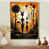 Toile avec cadre flottant or