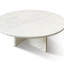 Table basse ronde blanche en marbre semi-poli, table basse à profil bas, table de salon, pierre naturelle, marbre véritable, véritable marbre, 27,6 H12,6 pouces, 70 H32 cm-1242368426