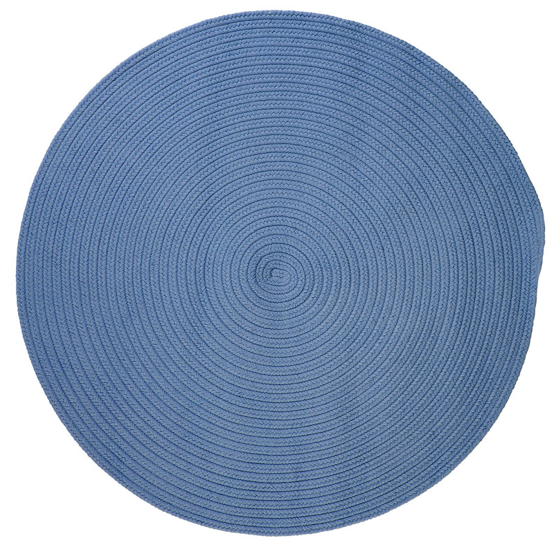 Tapis bleu tressé Jativa Port Royale, Rond 9 pi