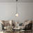 Modern Adjustable Chandelier, Black Metal Body | 27.6 in Cap Diameter, 27.6 - 39.4 in Height | 1 x E27 Socket (Max 40W, Bulb Not Included) | Elegant Design for Dining Room & Living Spaces, IP20 Rated-2132429367
