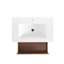 Meuble-lavabo mural 30 po, 2 tiroirs, armoire et lavabo en céramique à fixation murale brun rougeâtre pour une esthétique durable