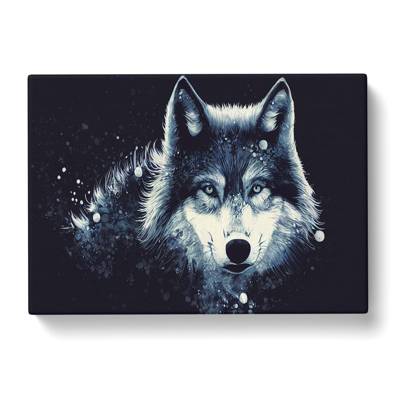 Wolf Splatter - Wrapped Canvas