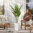 58" Artificial Areca Palm Tree with White Planter, Lifelike Faux Exotic Indoor Floor Plant-129037216-129037221