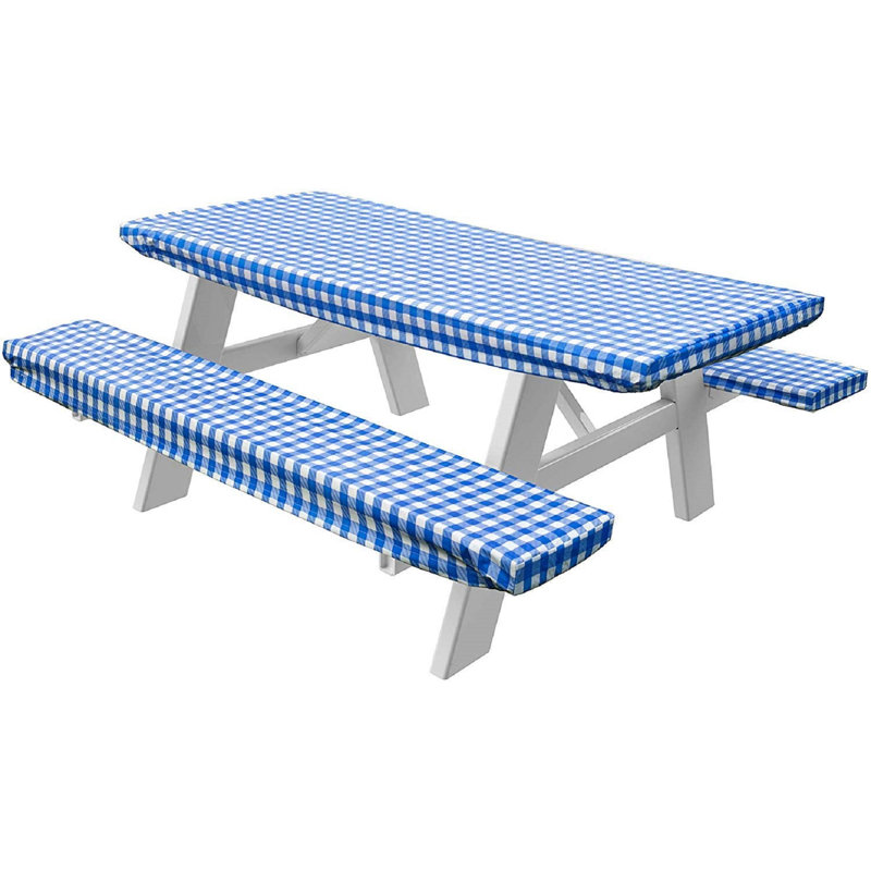 Arpana Gingham Tablecloth, Blue