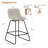 Faux Leather Swivel Upholstered Counter & Bar Stool With Metal Frame (Set of 6)-1244242196