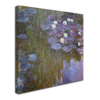 « les nymphéas » par claude monet, reproduction sur toile tendue