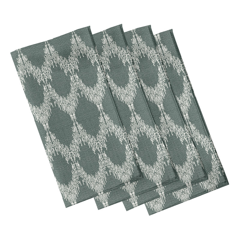 Lassiter Polyester Geometric Square Napkin, Green