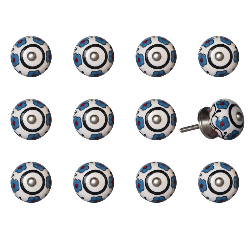 Multipack de boutons de champignon de 1,5 po de diamètre peint à la main