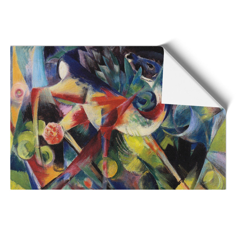 Deer in the Flower Garden by Franz Marc - Frameless Print, 21cm H x 30cm W x 0.1cm D