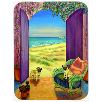 Caroline's Treasures Pug Glass Cutting Board