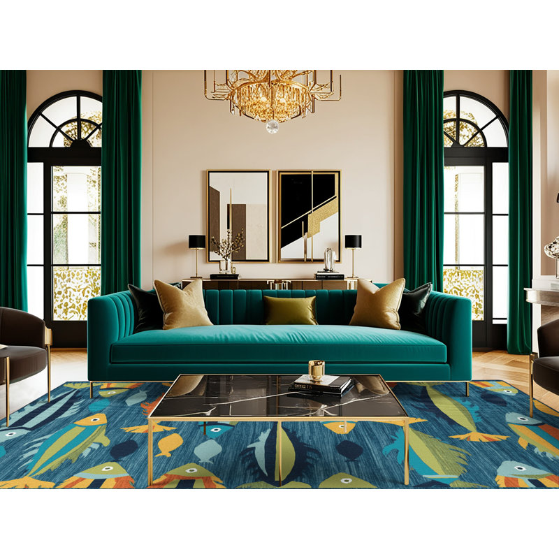  Tapis hawaïen lavable contemporain, Tapis de couloir 2 pi x 4 pi