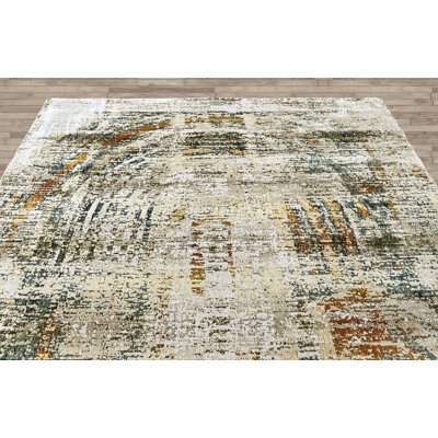 8'10''x11'10'' Wool Gray Abstract Modern Rug