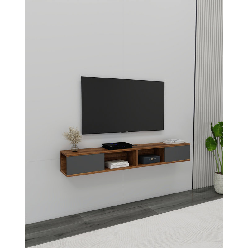 TV-Ständer Weylyn für TVs bis zu 60", Light walnut/Anthracite