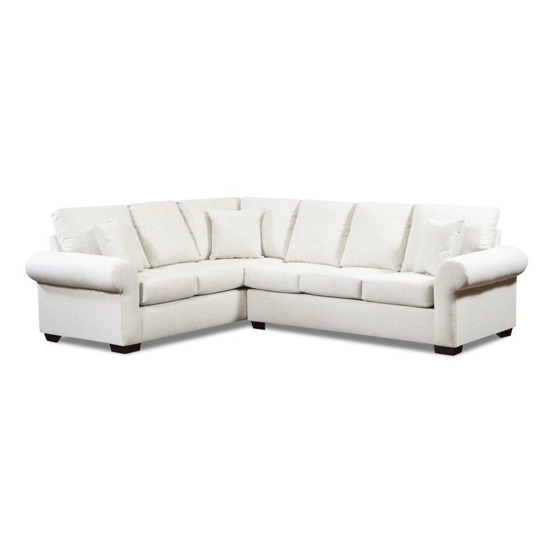 Erihn 95" Wide Left Hand Facing Modular Corner Sectional, White