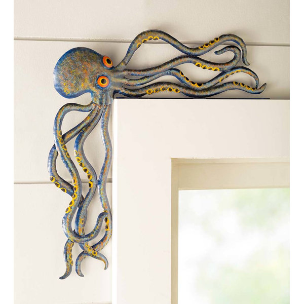 Large Metal Art Octopus 4 Prong Decorative Wall Hooks Coastal Decor Set of  3, One Size - Food 4 Less