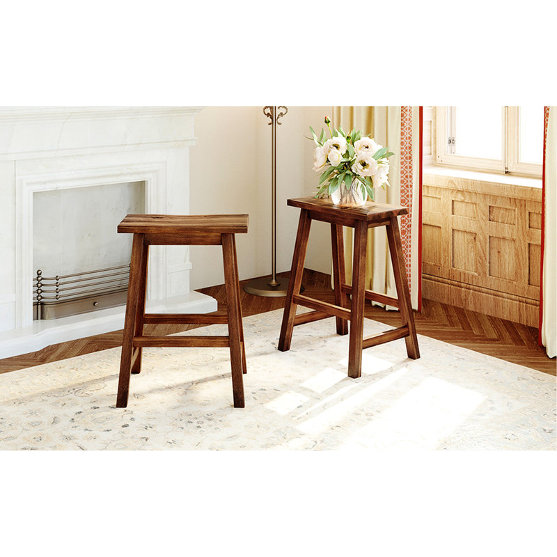 Tabourets style hauteur comptoir pour les petits espaces, noyer 2 po rustique - noyer, conception écoénergétique