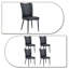 Chaise d'appoint rembourrée en polyuréthane avec pieds en métal Makaia, 4 pièces-1741385167-1741385165