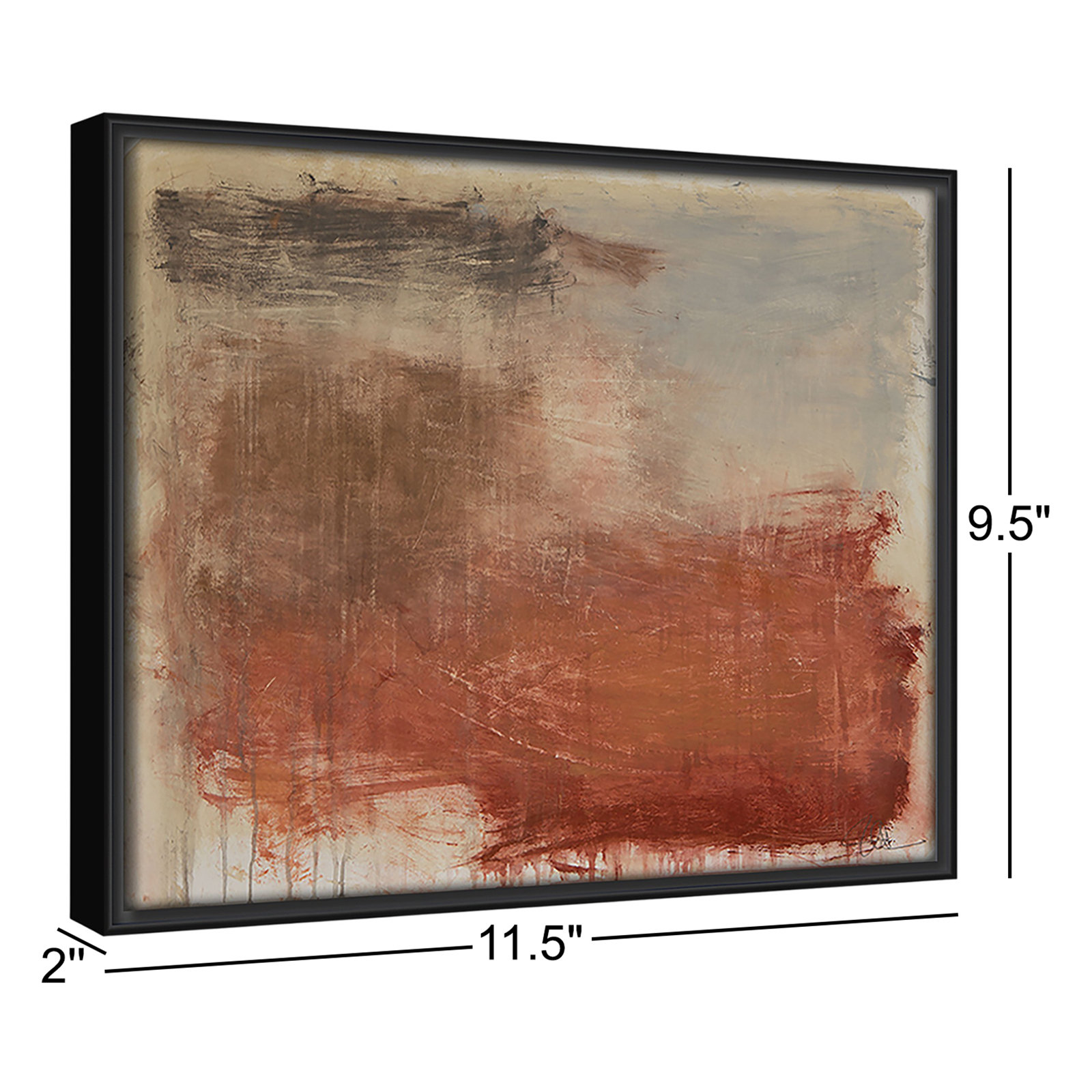 Colin "Autumn Over The Riviera" Print, 9.5" H x 11.5" W, Espresso