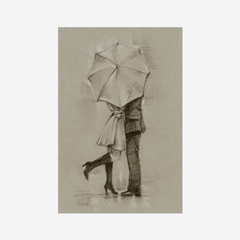Rainy Day Rendezvous III by Ethan Harper - Print, 30cm H x 20cm W, Wrapped Canvas
