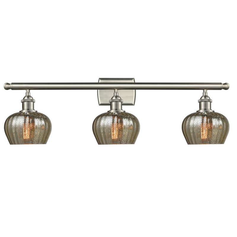 Éclairage de salle de bain à intensité variable 3 lumières Patrina, Ampoule DEL 6 watts Vinage, Fumé, Nickel satiné brossé