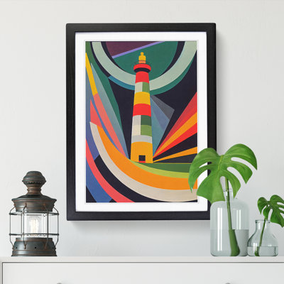 Lighthouse Abstract Modern - Picture Frame Print