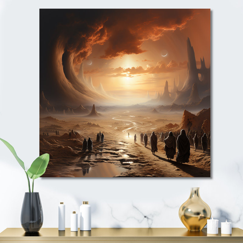 «Judaism Moses Desert Journey Mirage IV», reproduction sur toile, Toile tendue, H 16 po x l 16 po x P 1 po