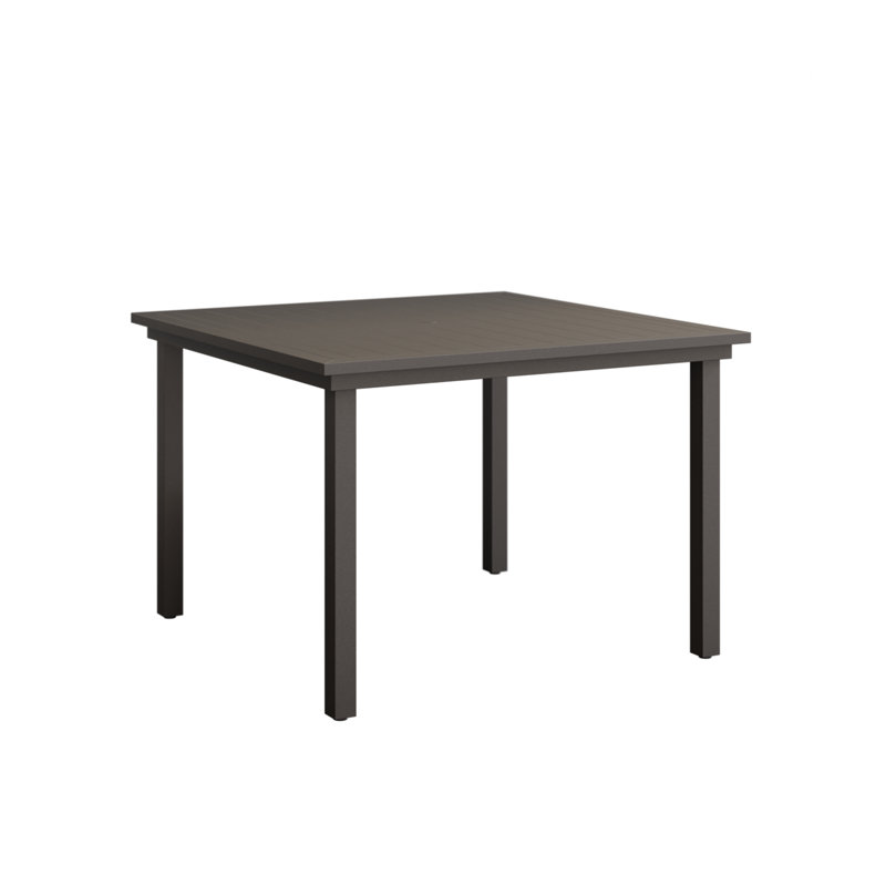Table de salle à manger carrée en aluminium graphite 44 po Berlin Gardens Vida, Graphite moucheté