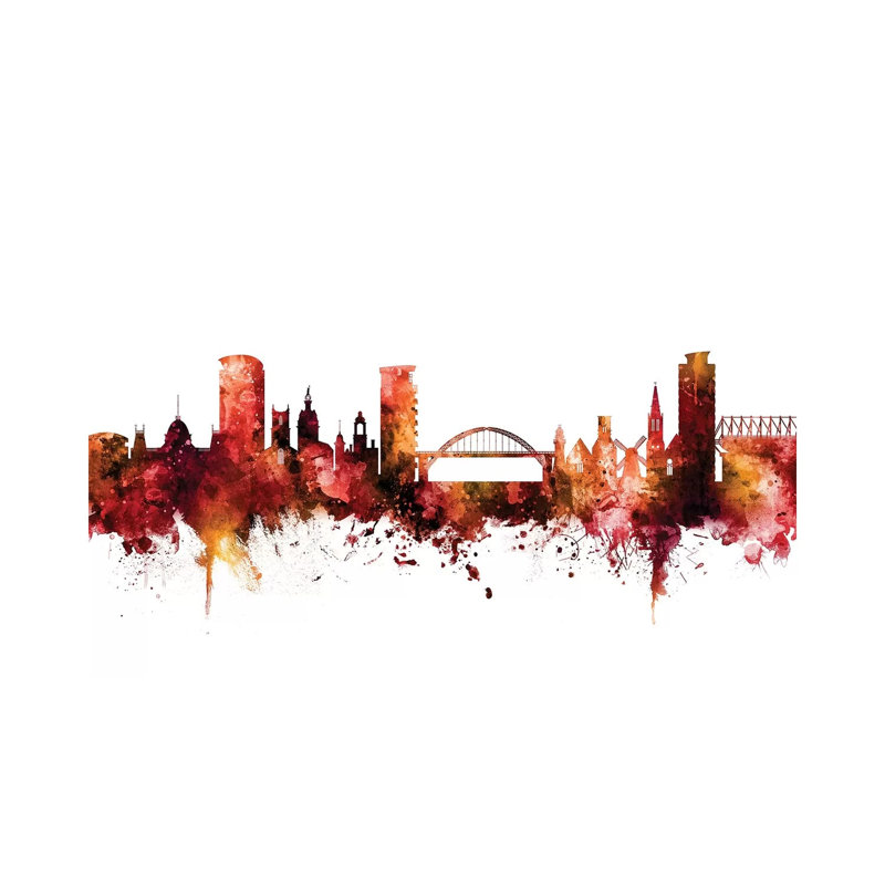 Sunderland, England Skyline by Michael Tompsett - 1 Piece Wrapped Canvas Wall Art, 101.6 cm H x 66.04 cm W x 1.91 cm D